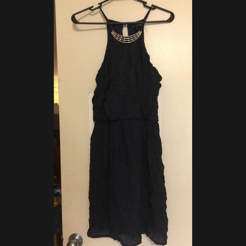 Mid length dark blue dress